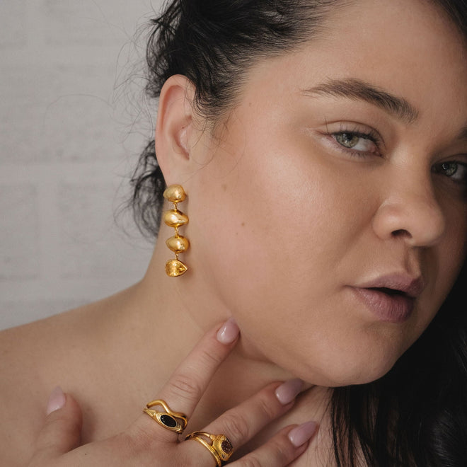The Citrine Drop Earrings | Gold