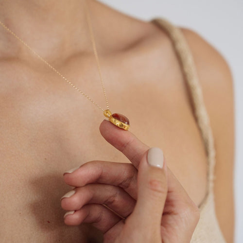The Sunstone Zodiac Necklace | Gold