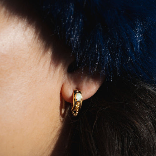 The Opal Realm Hoops | Gold