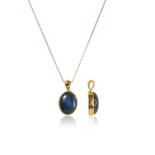 The Labradorite Zodiac Necklace | Gold