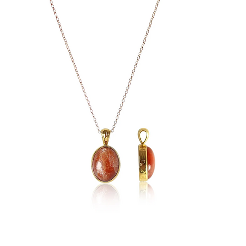 The Sunstone Zodiac Necklace | Gold