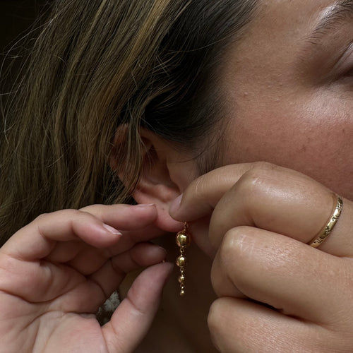 The Sphere Drop Earrings | Gold