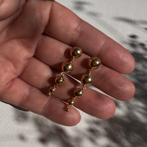 The Sphere Drop Earrings | Gold