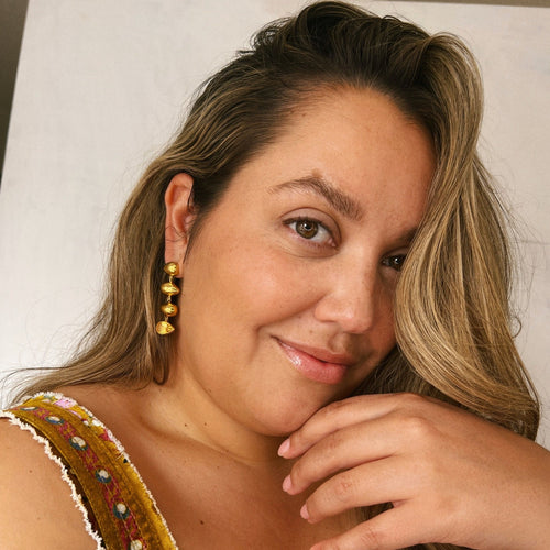 The Citrine Drop Earrings | Gold
