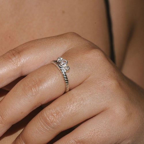The White Topaz Journey Ring | Silver (Size 5 Remaining)