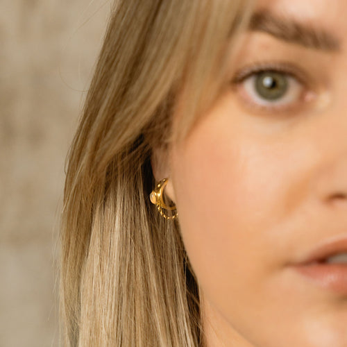The Opal Realm Hoops | Gold