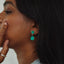 The Emerald Quartz Earrings | Silver