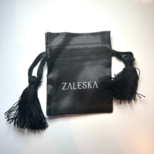 Zaleska-Branded Satin Jewelry Bag