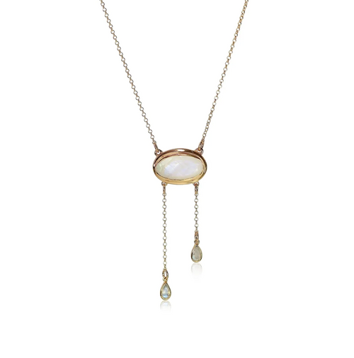The Moonstone Bolo Necklace | Gold
