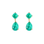 The Emerald Quartz Earrings | Gold
