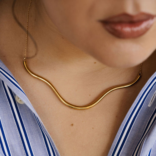 The Wiggle Necklace | Gold