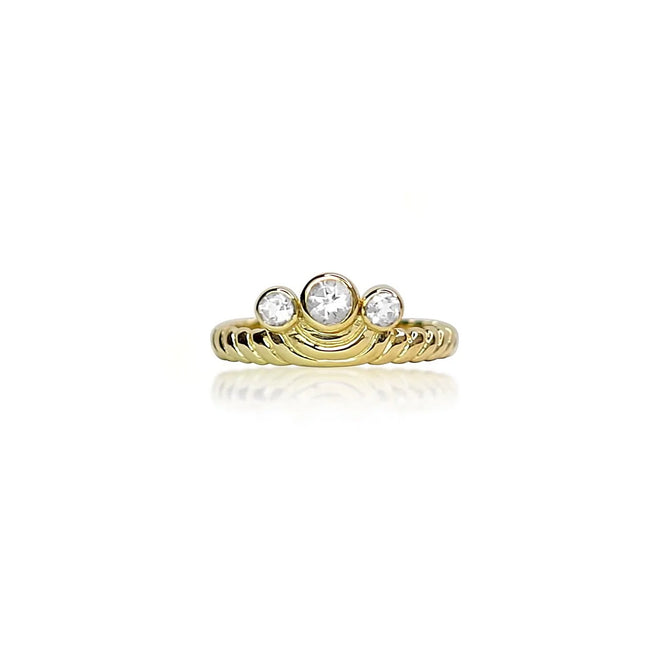 The White Topaz Journey Ring | Gold (Size 6 Remaining)